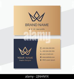 Brand Modern Creative Business Card Template Stock Vector