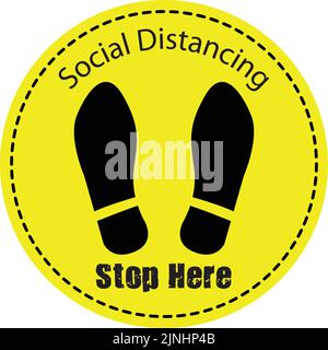 Social distancing, virus outbreaking concept vector. Stock Vector