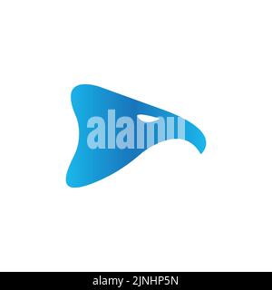 Abstract technology Bird Logo design vector template Stock Vector