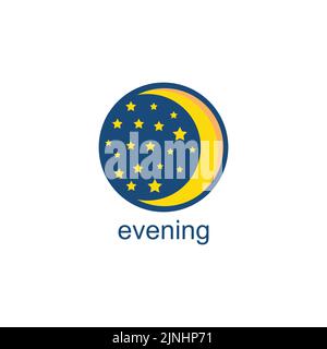 evening icon,usable for web vector symbol Stock Vector