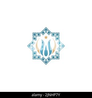 Islam and Muslim logo design icon design vector Stock Vector