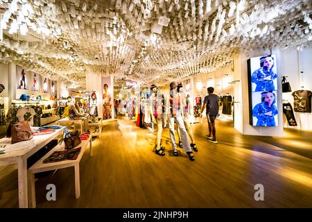 Interior view of Vivocity mall, Singapore. Stock Photo