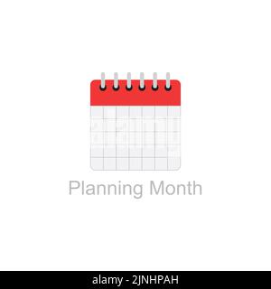 planning month icon,usable for web vector symbol Stock Vector