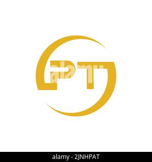 Creative Letter PT Logo Vector. Stock Vector