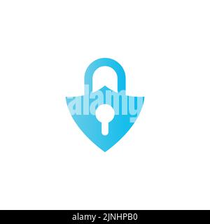 Abstract security lock vector icon logo Stock Vector