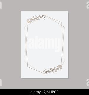 Wedding invitation cards texture background and gold geometric line design vector. Stock Vector