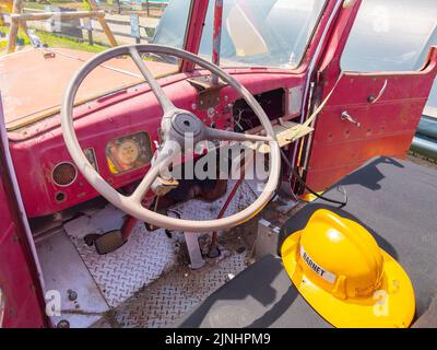 Antique Chelsea Fire Department Mark fire truck in Connors Farm in Danvers, Massachusetts MA, USA. Stock Photo