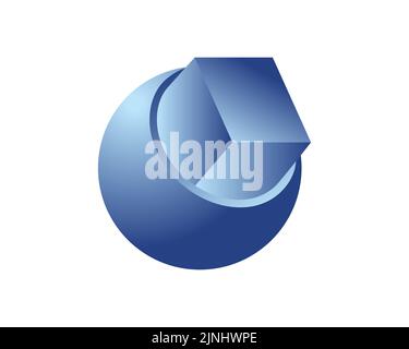 Creative Cube combined with Ball Illustration Stock Vector