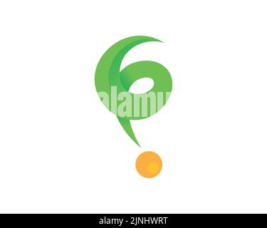 Simple Abstract Sprout Plant with Spiraling Effect Illustration Stock Vector