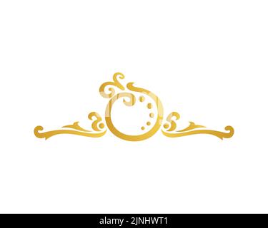 Creative and Modern Shiny Golden Ornament Illustration Stock Vector