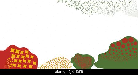 Set of Autumn graphic elements backgrounds, dots, spots,lines. Space for text. Stock Vector