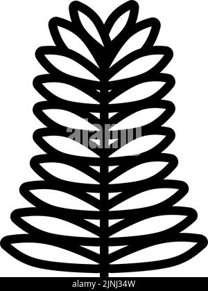 hemlock leaf line icon vector illustration Stock Vector