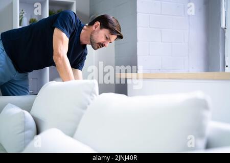 Lost Something Looking For Things. Searching Keys Stock Photo