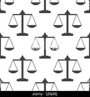 Justice or law icon scales seamless pattern design Stock Vector