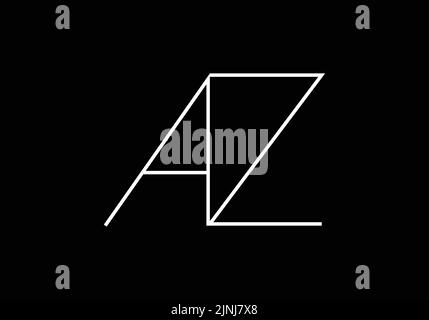 alphabet letters monogram icon logo AZ or ZA Stock Vector
