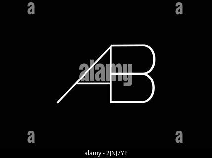 alphabet letters monogram icon logo AB or BA Stock Vector