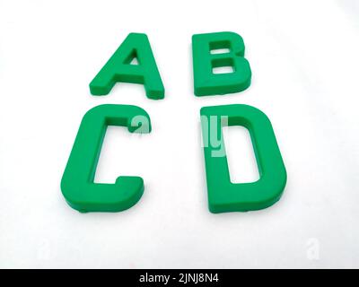plastic letter isolated on white background Stock Photo
