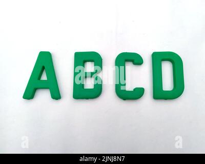 plastic letter isolated on white background Stock Photo