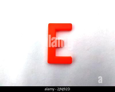 plastic letter isolated on white background Stock Photo