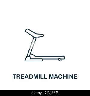 Treadmill Machine icon. Monochrome simple Fitness icon for templates, web design and infographics Stock Vector