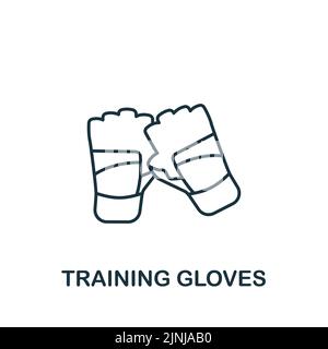 Training Gloves icon. Monochrome simple Fitness icon for templates, web design and infographics Stock Vector