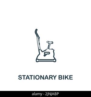 Stationary Bike icon. Monochrome simple Fitness icon for templates, web design and infographics Stock Vector