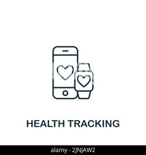 Health Tracking icon. Monochrome simple Fitness icon for templates, web ...