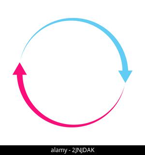 Rotation arrows circle icon vector for graphic design, logo, website, social media, mobile app, UI illustration Stock Vector