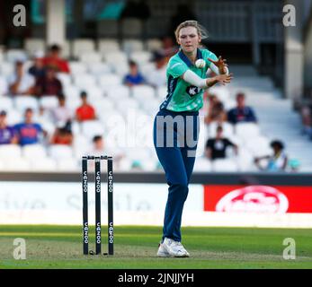 LONDON ENGLAND - AUGUST  11 : Sophia Smale of Oval Invincibles Women during The Hundred Women match between Oval Invincible's Women against Northern S Stock Photo