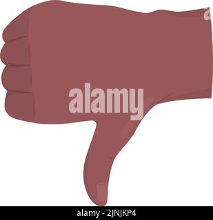 Sign of disapproval semi flat color vector hand gesture Stock Vector