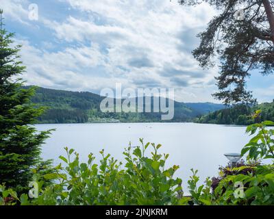 Titisee, Germany - May 28th 2022: Beautiful lake in the midst of the black forest Stock Photo