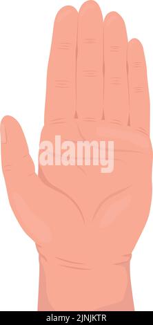Restriction semi flat color vector hand gesture Stock Vector