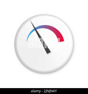 Arrow indicator of cold and hot condition, vector illustration. Stock Vector