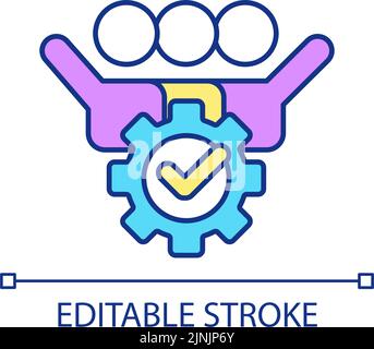 Collaborative activities RGB color icon Stock Vector