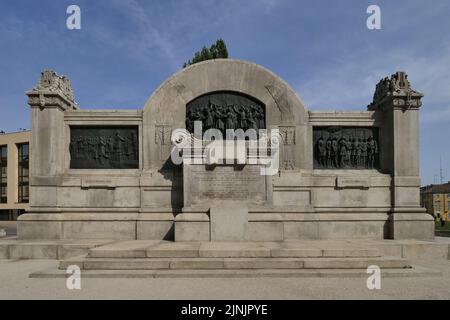 Monument to italian composer Giuseppe Verdi in the center of Parma city, Emilia Romagna Italy. Stock Photo