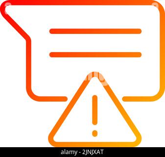 Message is not sent pixel perfect gradient linear vector icon Stock Vector