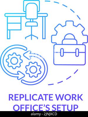 Replicate work office setup concept icon Stock Vector Image & Art - Alamy