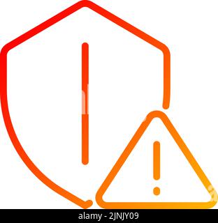Safety warning pixel perfect gradient linear vector icon Stock Vector