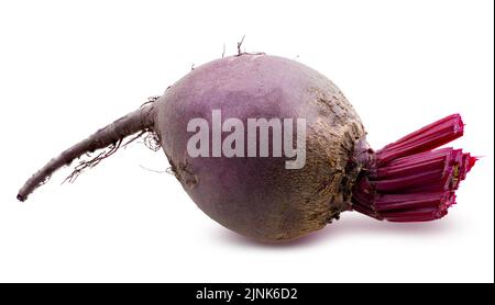 Fresh beetroot isolated on white background. Clipping path Stock Photo