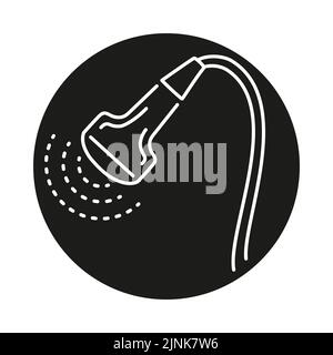 Ultrasound device color line illustration. Stock Vector