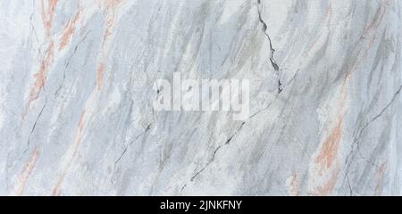 Wall with painted on marble pattern in white gray pink Stock Photo