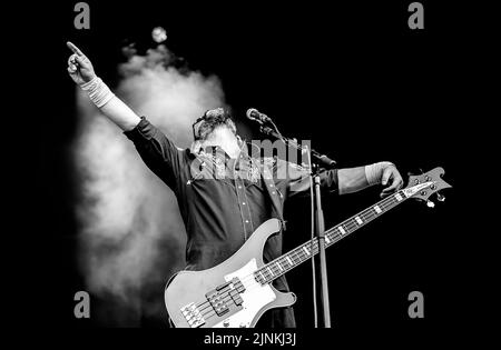 Feeder performing at Eirias Stadium in Colwyn Bay, North Wales on 18th June 2022. Stock Photo