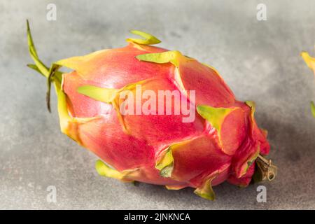 Healthy Organic Thai Dragonfruit Pitaya Cut into Slices Stock Photo