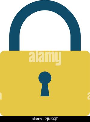 Illustration of a locked padlock Stock Vector