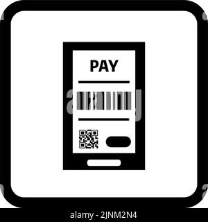 Icon illustration recommending contactless electronic payment Stock Vector
