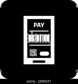 Icon illustration recommending contactless electronic payment Stock Vector