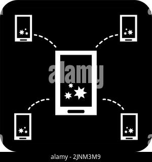 Icon illustrations that recommend using the contact confirmation app Stock Vector