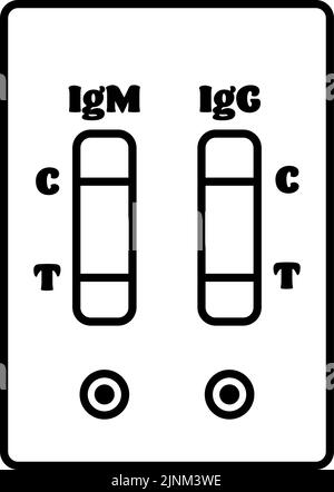 Illustration showing positive result by antibody test Stock Vector