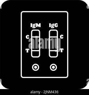 Illustration showing positive result by antibody test Stock Vector