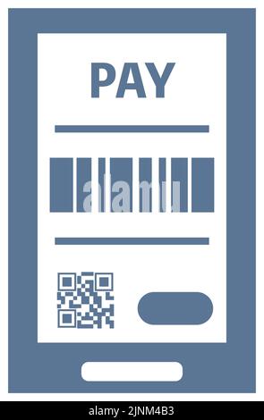 Icon illustration recommending contactless electronic payment Stock Vector